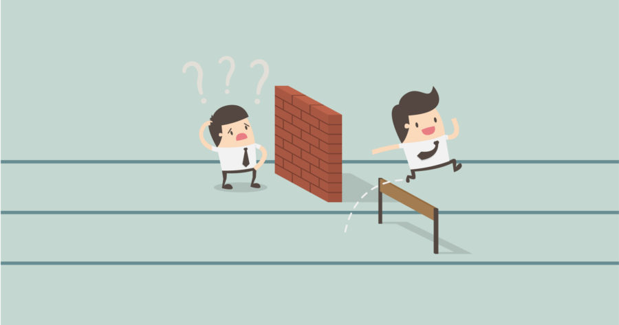 Mand-møder-mur